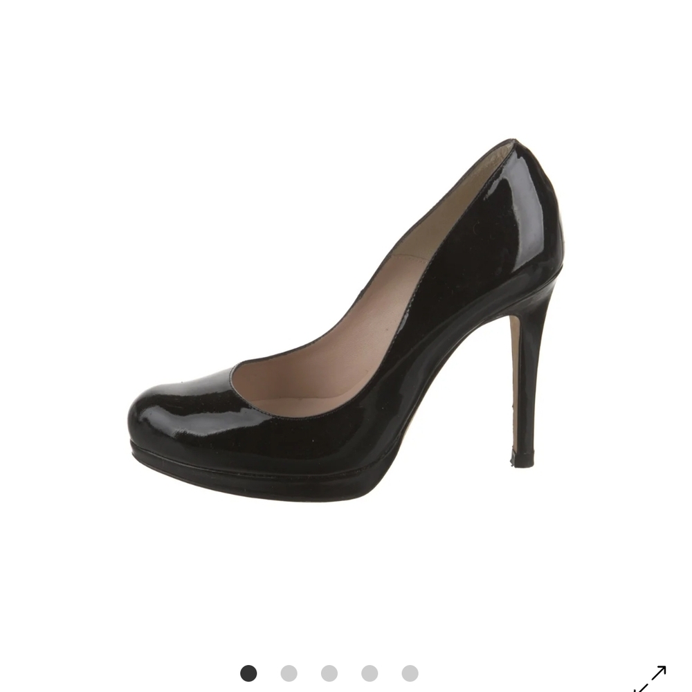LK Bennett Black Patent Sledge Court